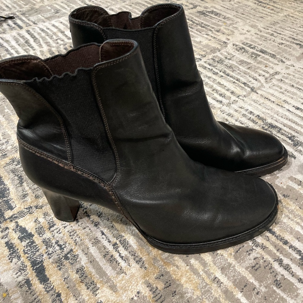 Cole Haan Black Leather Ankle Boots - Picture 2 of 7